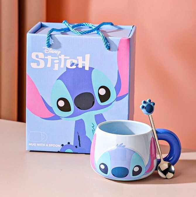 迪士尼史迪仔| 陶瓷杯連3D匙套裝