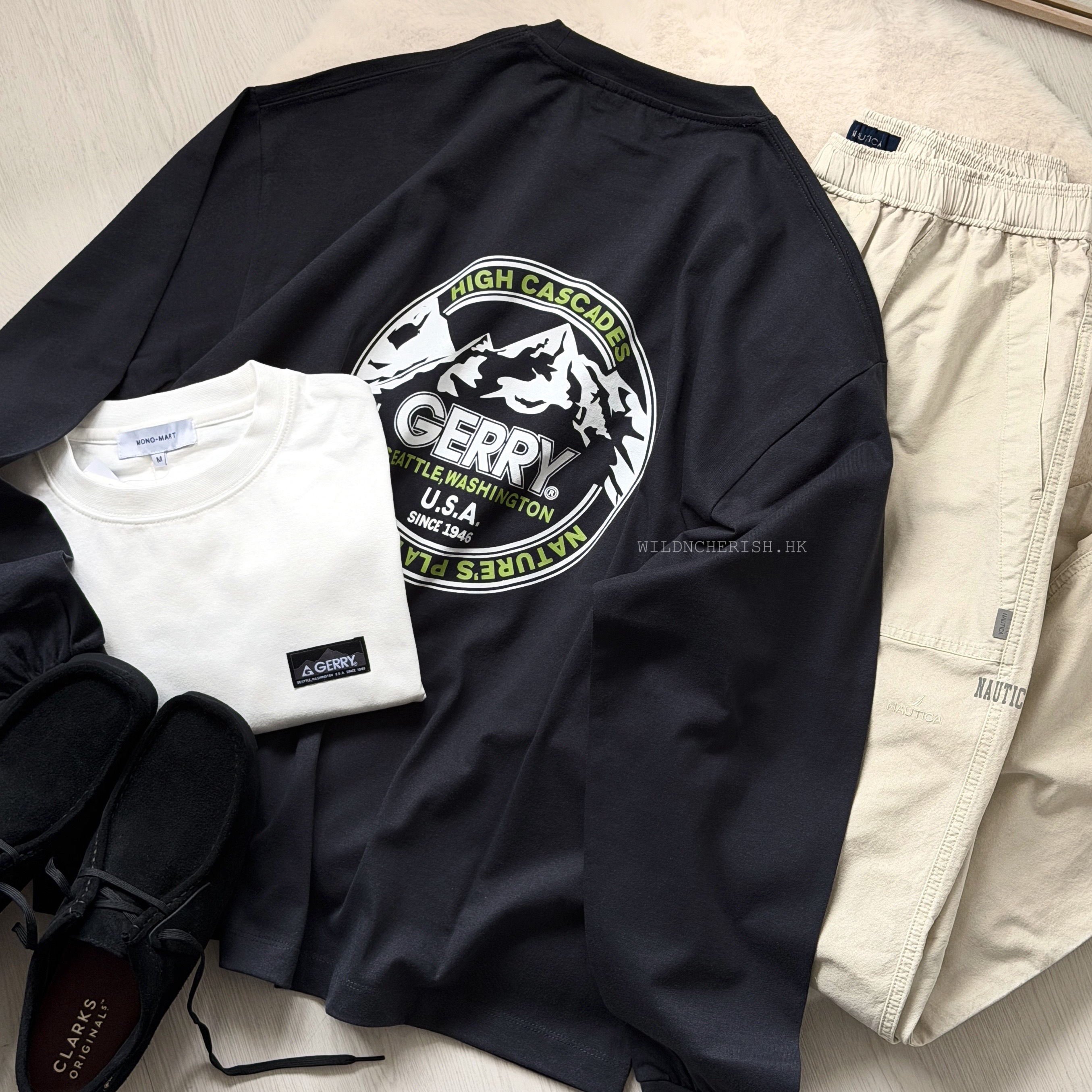 現貨 | Gerry Japan Exclusive Back Print L/S T-Shirt 山脈圖案