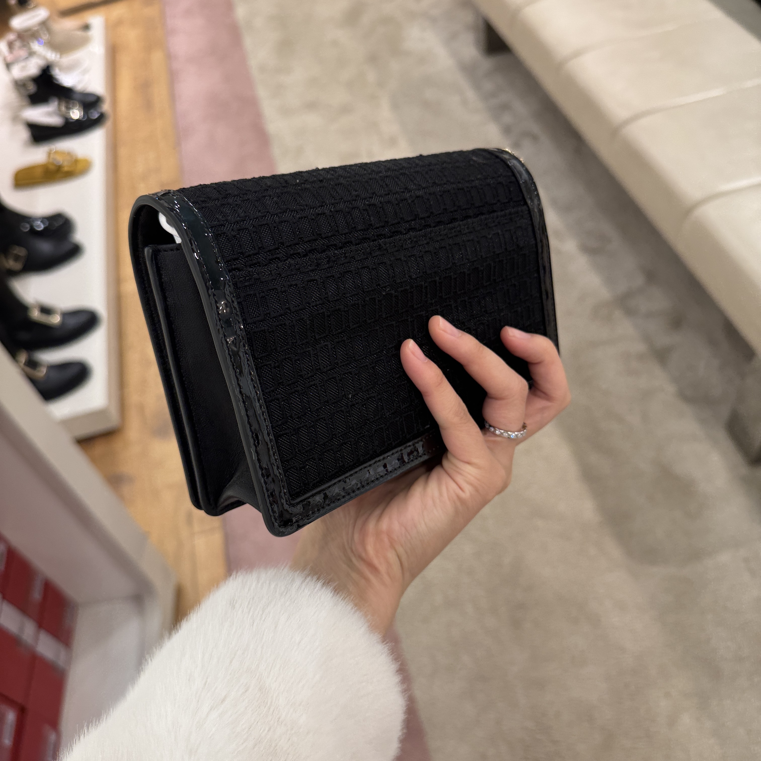 Roger Vivier RV logo mesh mini CF crossbody bag Black