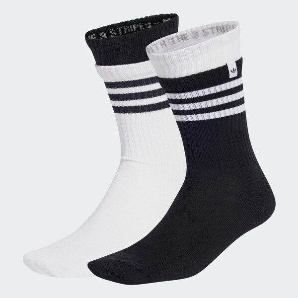 Adidas 愛迪達 2l Crew Sock 2p JC8874 中筒襪 2雙入 黑 白