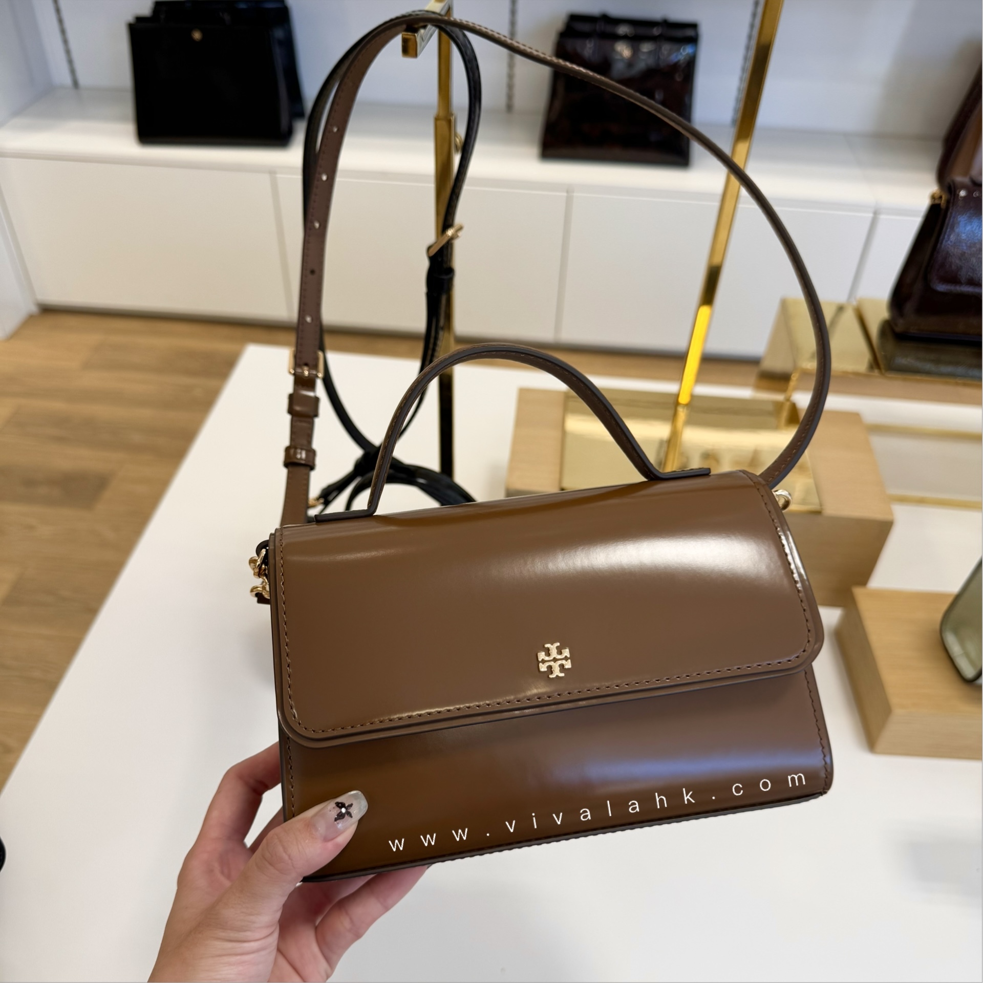 Tory Burch - Emerson Mini 手提+斜孭多用袋 (光面硬皮) (176967)