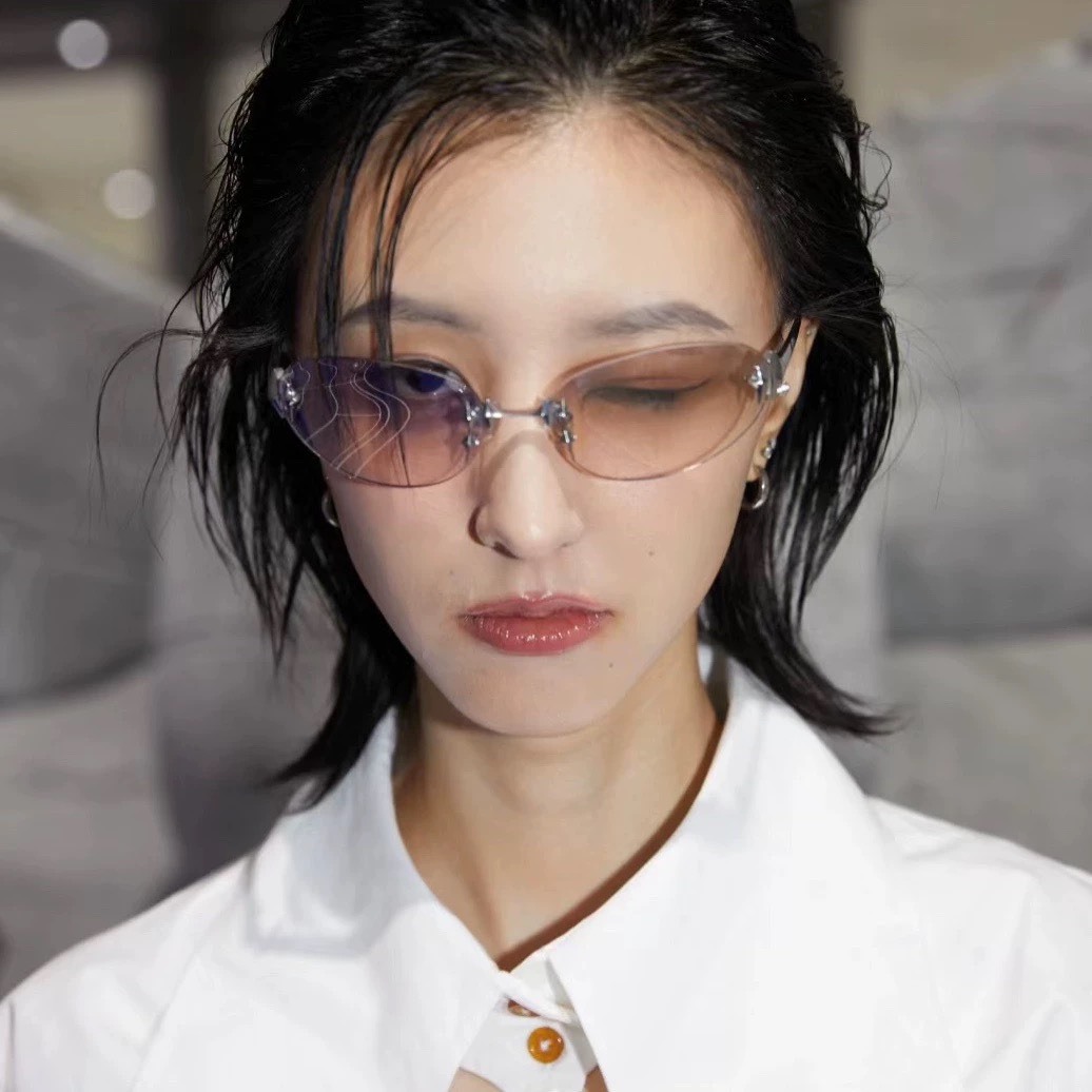 Good Value 金屬感 高冷 橢圓 無框 眼鏡