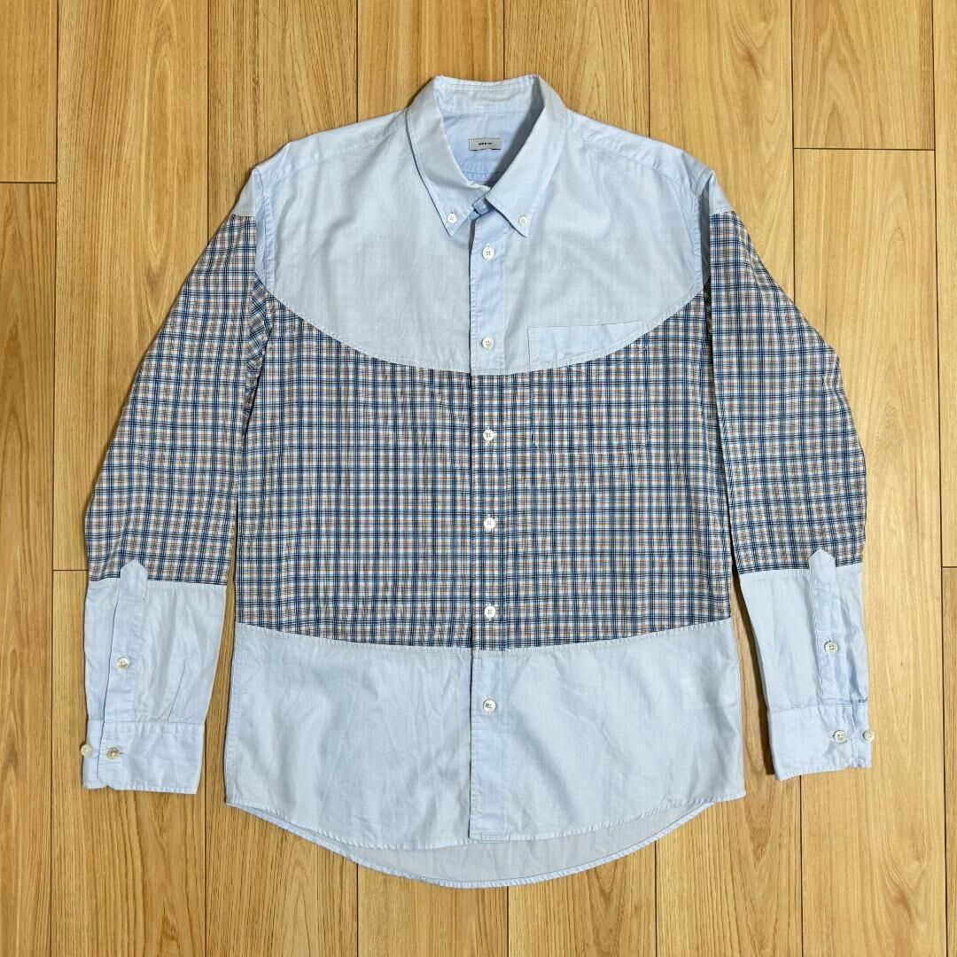 VISVIM BIG HORN SHIRT IT L/S *MADE IN ITALY (( USED A )) 中古美品 - BLUE/CHECK MIX SIZE 1 PRE ORDER ITEM (預訂中)