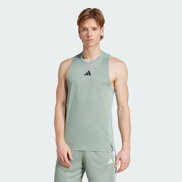 Adidas 愛迪達 Airchill Tank JI8201 男 背心 運動背心 綠 黑 亞版