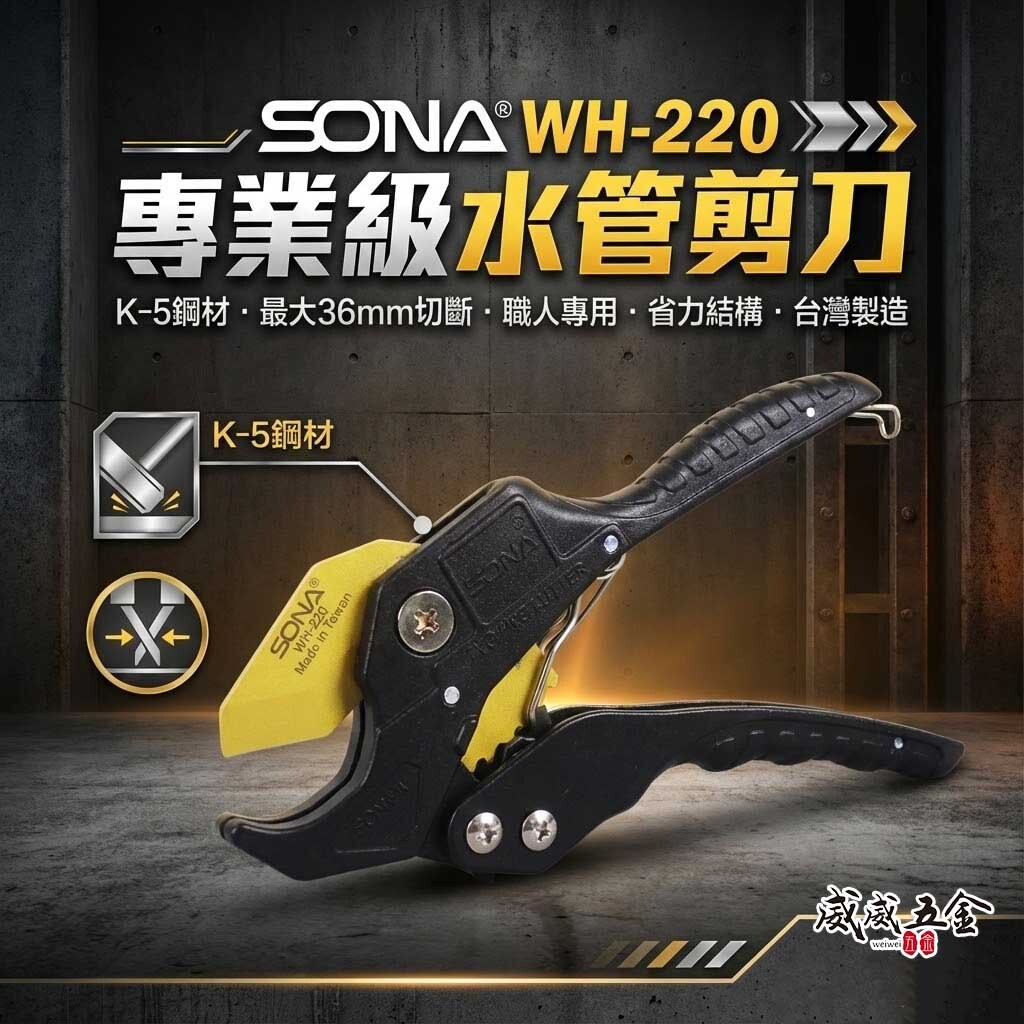 旺鴻 台灣製｜三角刀刃-自動退刀塑膠管水管刀 36mm PVC管剪刀 切管刀 水管剪切刀 刀片｜WH-220