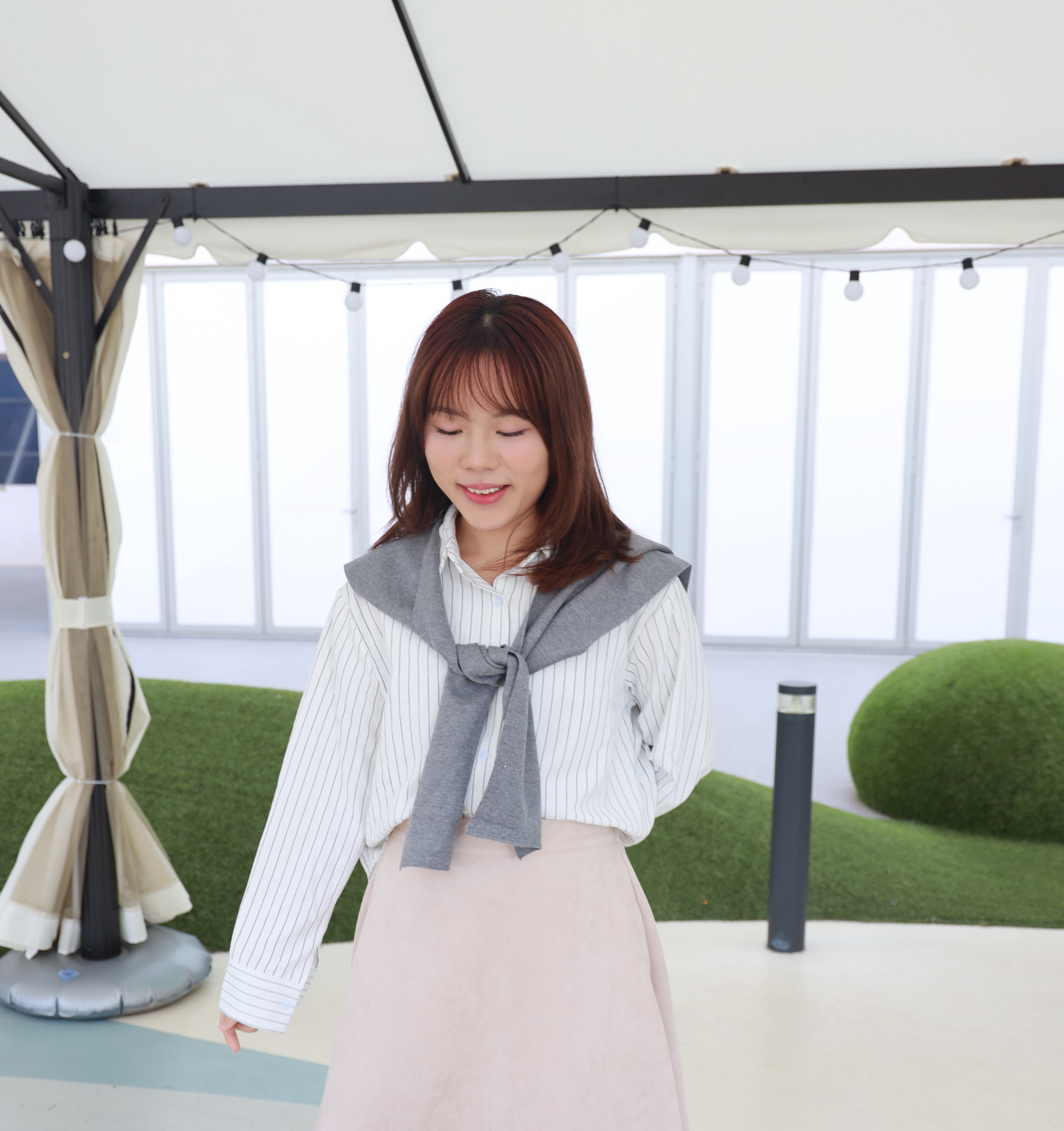 ||TOP592||  恤衫綁結兩著TOP