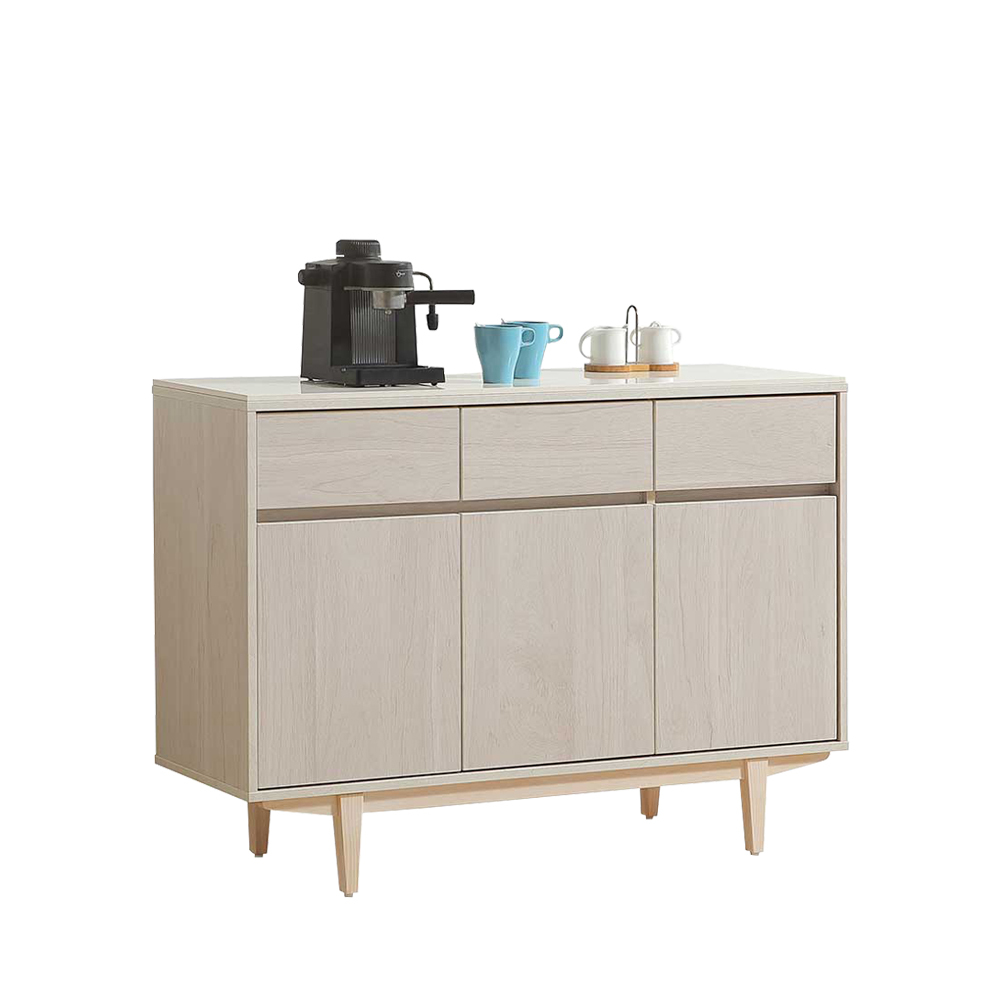 貝莎4尺岩板收納餐櫃/碗盤櫃/置物矮櫃/電器櫃/玄關櫃(下座)