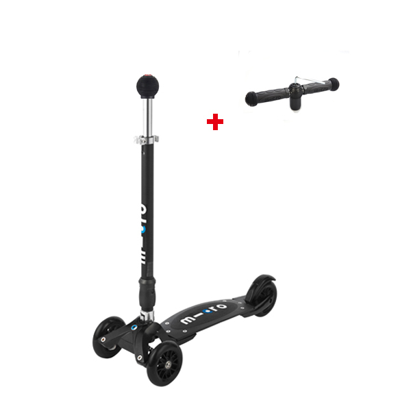 Micro - Micro Kickboard Compact 黑色 可換輪滑板  (12歲+)【立即預訂! 7個工作日後出貨】