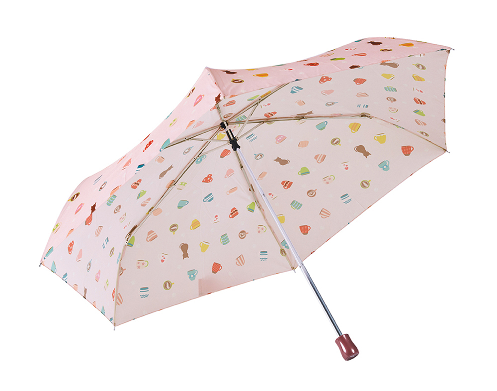 RAINSTORY粉漾午茶抗UV手開輕細口紅傘