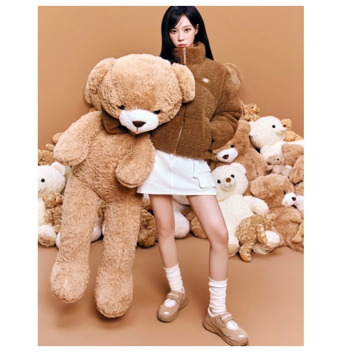 預購┃aespa Winter同款 韓國限定 new balance WINTER BREEZE 泰迪毛毛款 麂皮 瑪莉珍 卡其色