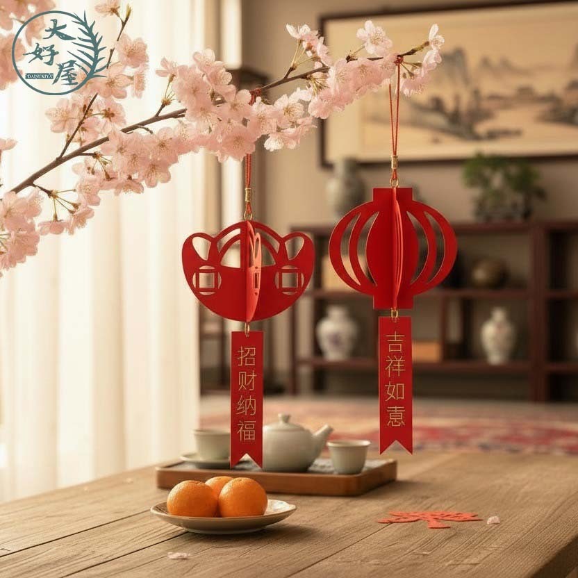 燈籠不織布吊飾【2個一組】