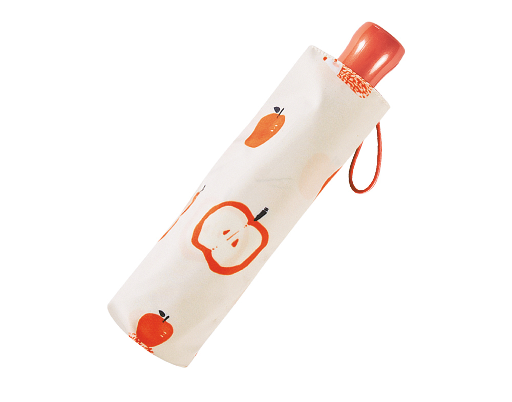 RAINSTORY蘋果刺蝟抗UV手開輕細口紅傘(橘)