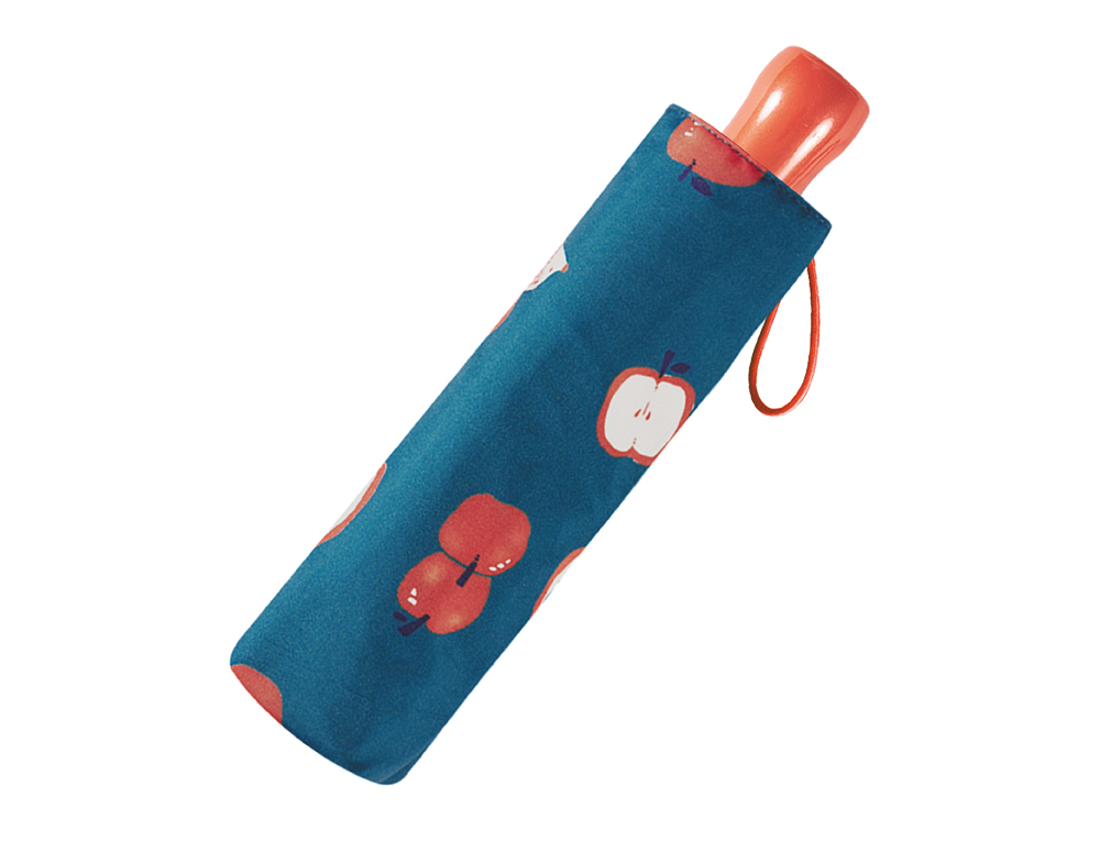 RAINSTORY蘋果刺蝟抗UV手開輕細口紅傘(藍)