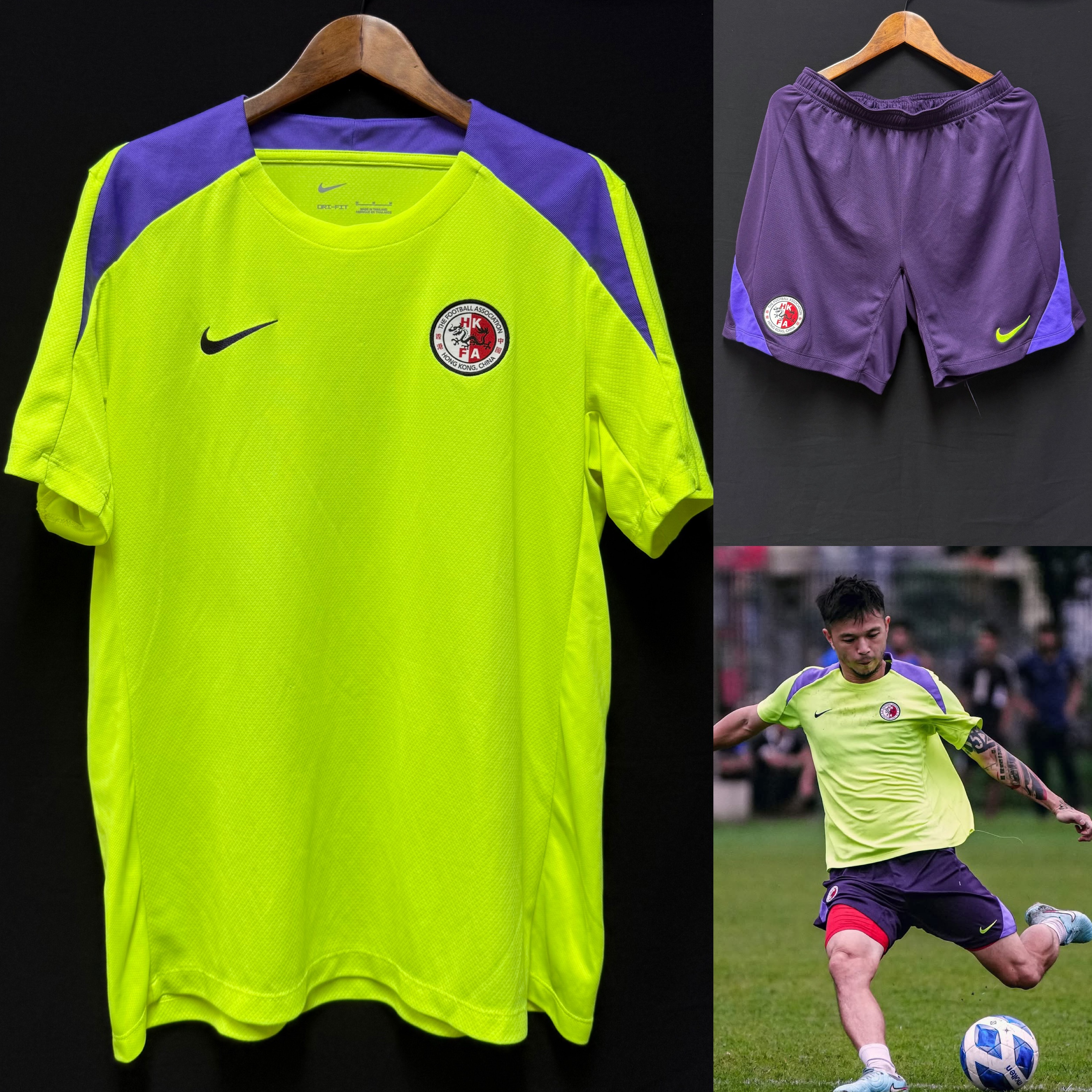 (Match Worn) Hong Kong Football Team 2024-2025 Nike Match Worn Training Shirt and Shorts