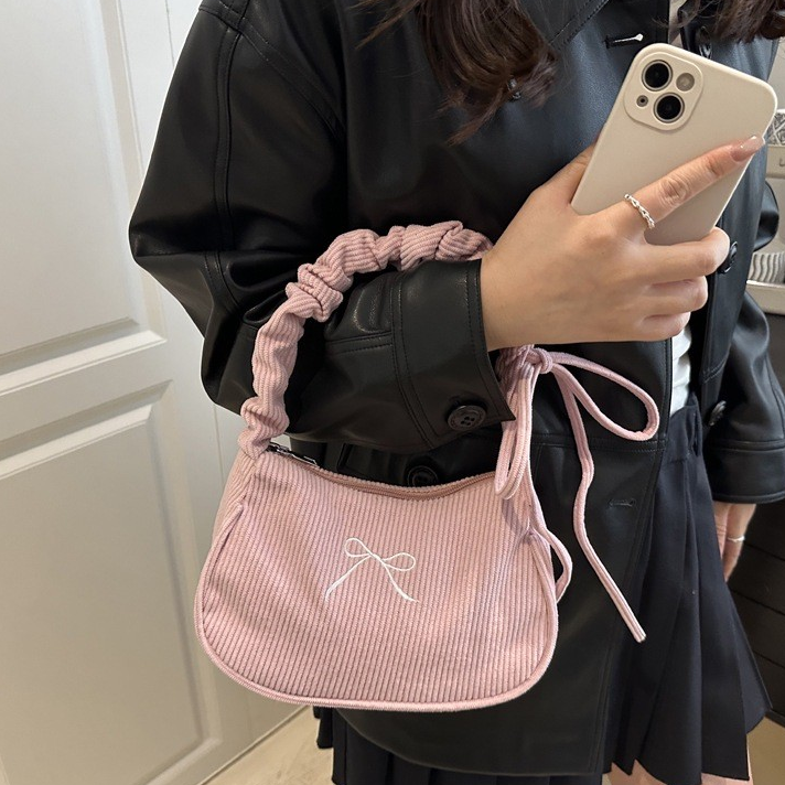 Korean Chic Ruched Shoulder Handbag