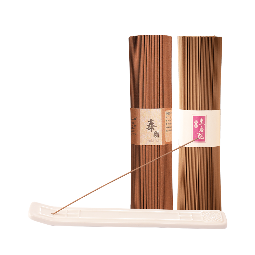 富山香堂防護雙香組400g 臥香(線香) 贈精品骨瓷香座