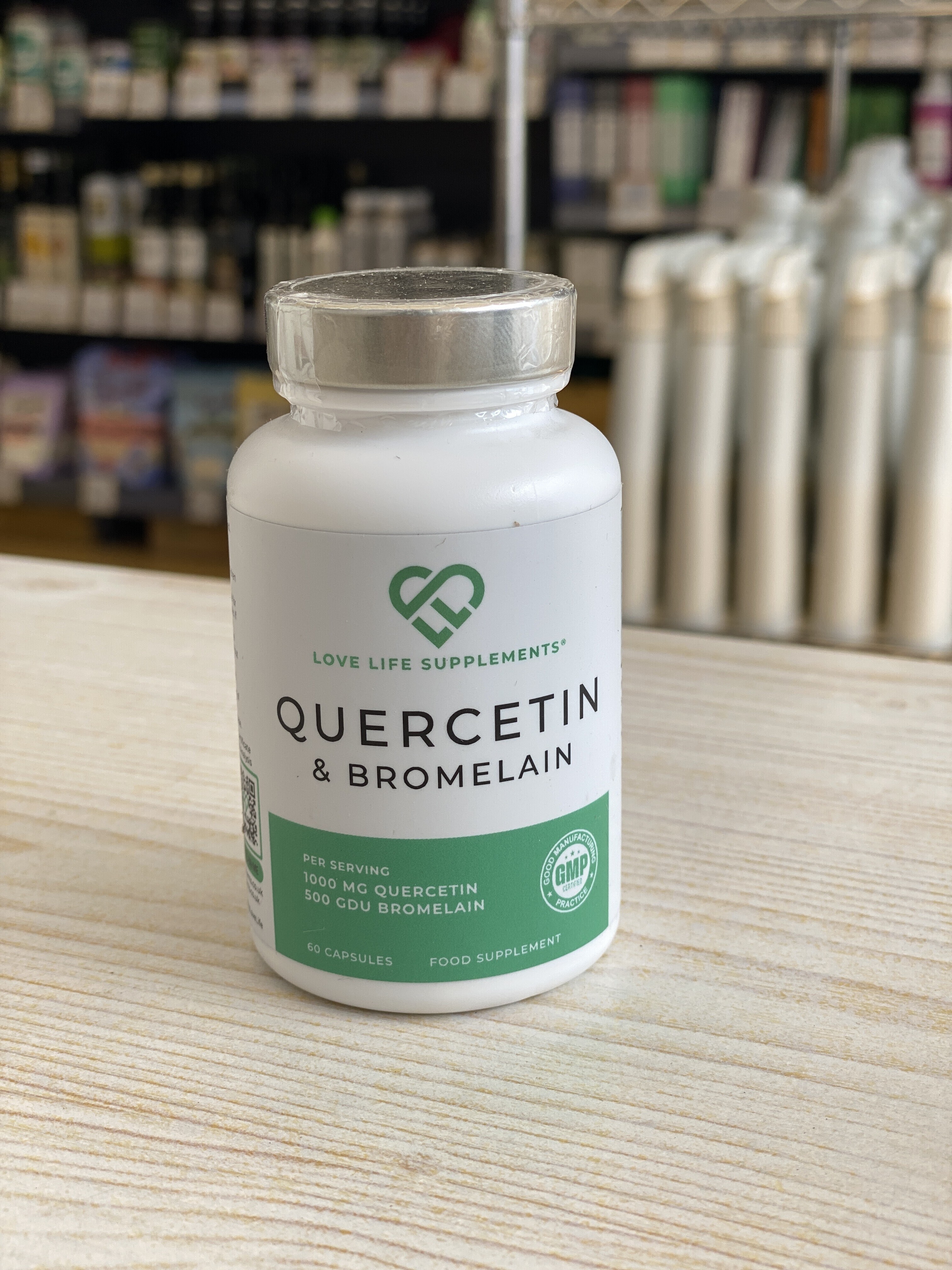 槲皮素和鳳梨蛋白酶 60粒 (最佳食用日期為 2027/5/28)