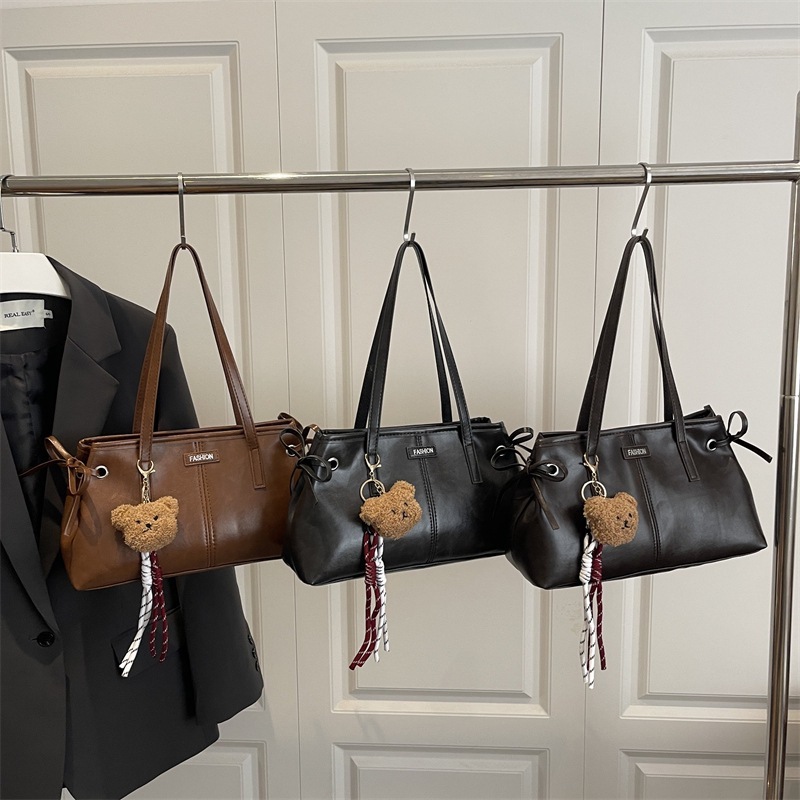 Vintage Small-Brand Waxed Leather Tote Bag