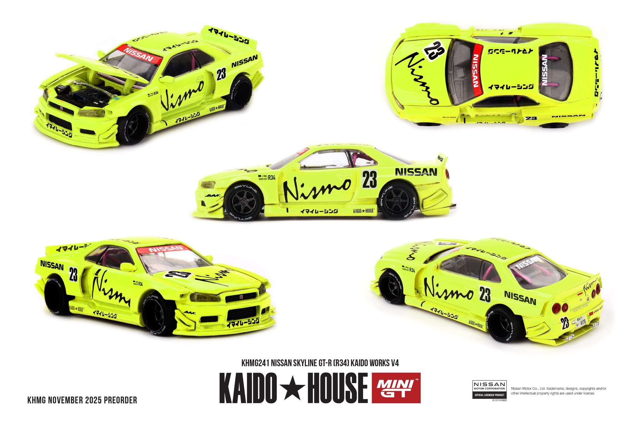 [預訂] Kaido House x Mini GT Nissan Skyline GT-R (R34) Kaido Works V4