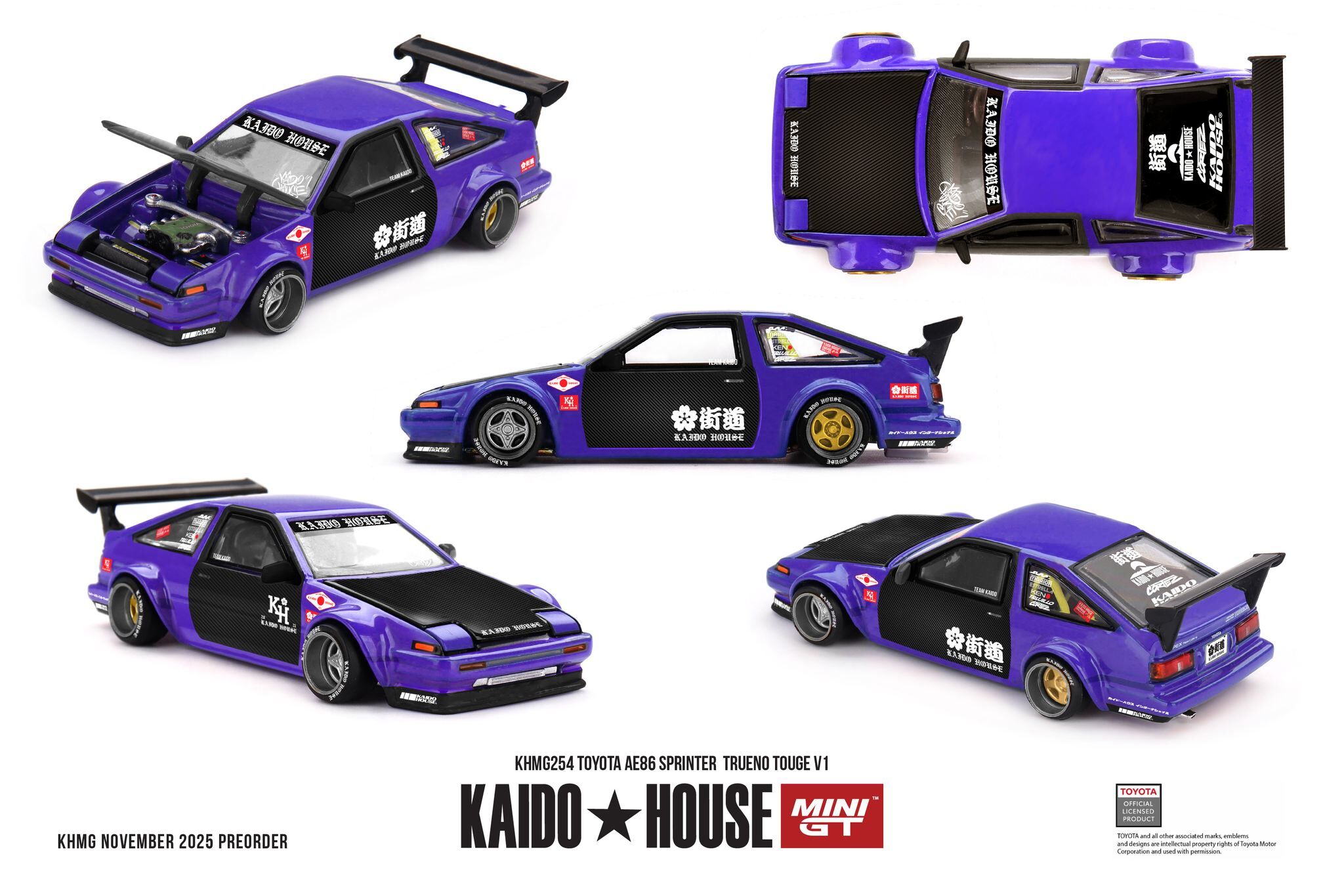 Kaido House x Mini GT Toyota AE86 Sprinter Trueno TO