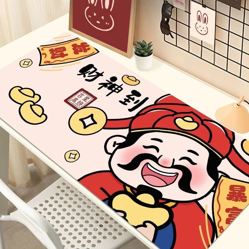 新年预购 财神爷招财鼠标垫加厚超大号 （备注选图，否则随机）
