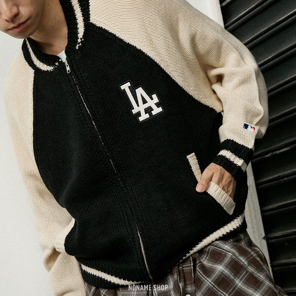 MLB 美國職棒大聯盟 獨家 刺繡 針織 開襟衫 針織外套 三色 (男款)