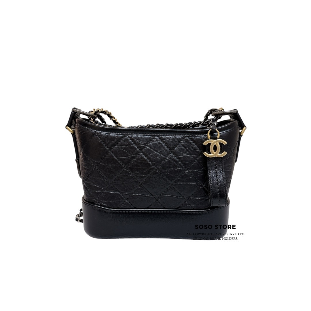 Chanel Gabrielle Hobo Small Bag - Black / Ghw&Shw