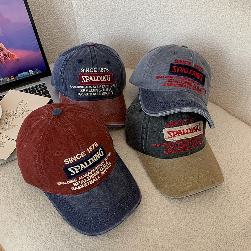 American Vintage Denim Colorblock Baseball Cap