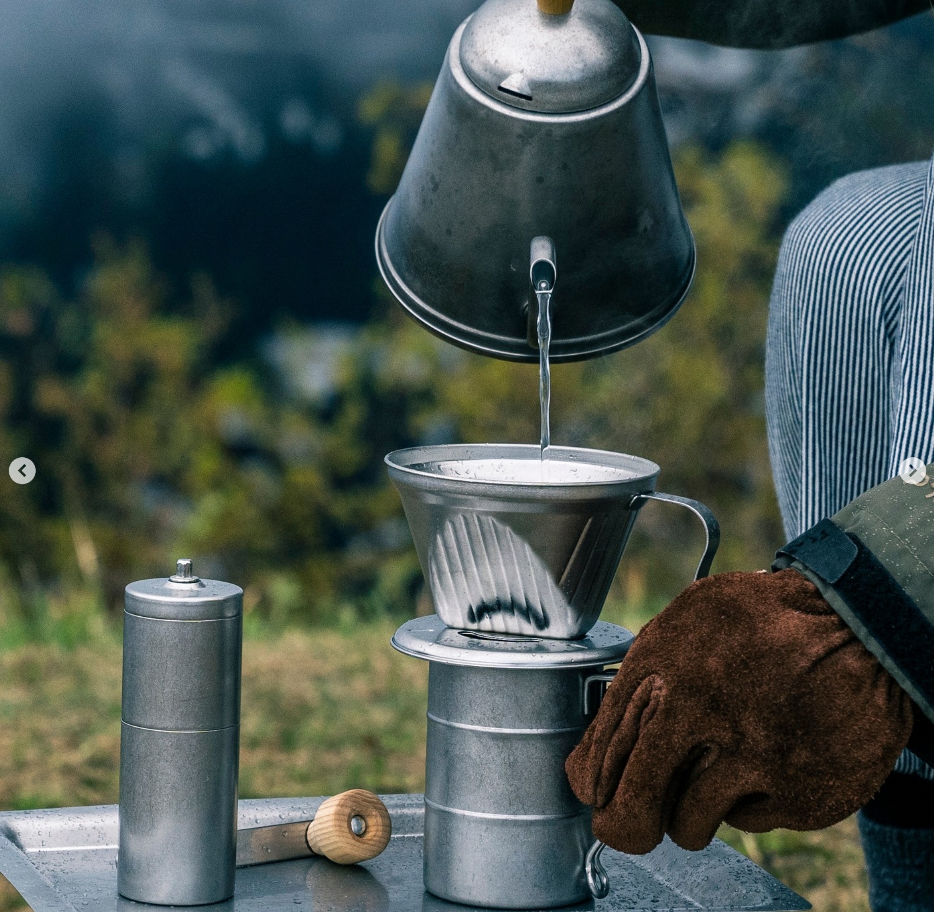 復古野營風仿舊不鏽鋼馬克杯盒裝(雙入組)