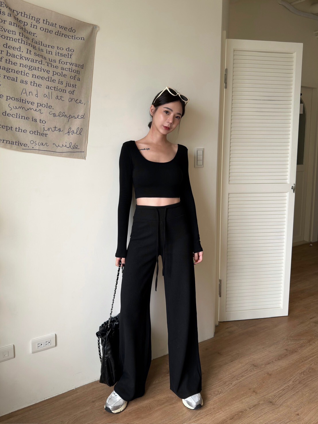 必收!自留款磨毛長腿褲