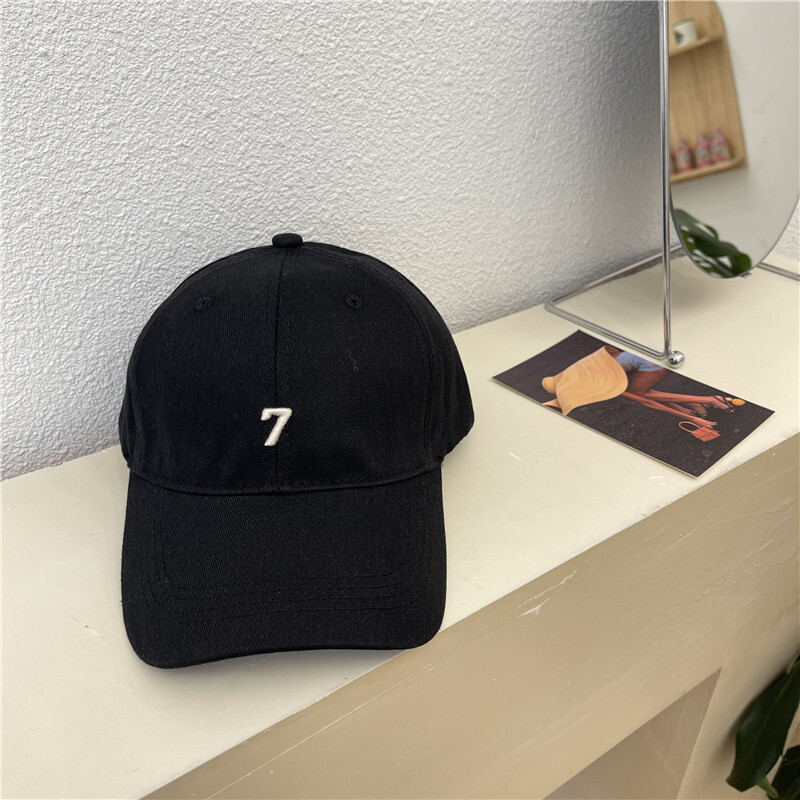 Korean Embroidered Mini No.7 Cap