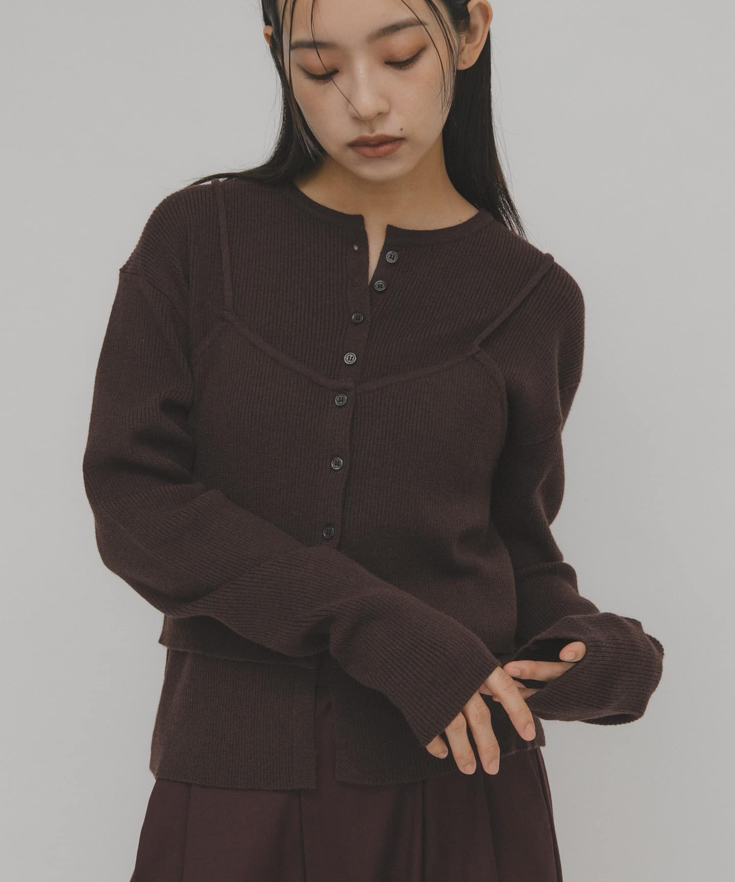 現貨┃日本 KBF 成套組合 針織背心 × 針織長袖上衣