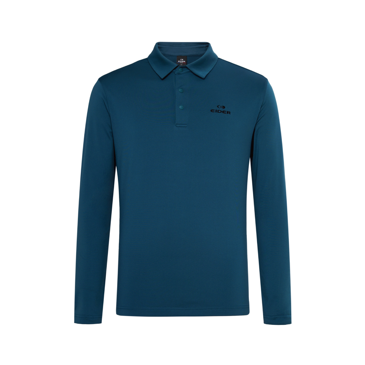 【EIDER】男刷毛長袖Polo上衣/25EDMU25283-[藍、棕、黑]