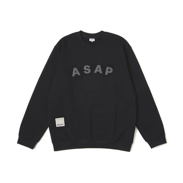 Hutch Pocket Crew Sweat classic Asap SW001-24-BLK 男 長袖上衣 黑