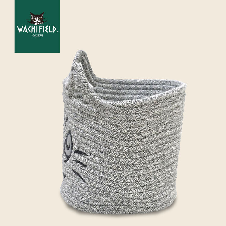 【Wachifiled™ 達洋貓 首次登場】周邊商品｜達洋貓編織繩籃(灰/黑)