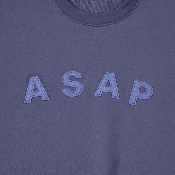 Hutch Pocket Crew Sweat classic Asap SW001-24-BLU 男 長袖上衣 藍