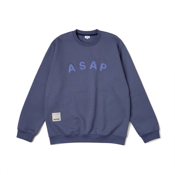 Hutch Pocket Crew Sweat classic Asap SW001-24-BLU 男 長袖上衣 藍