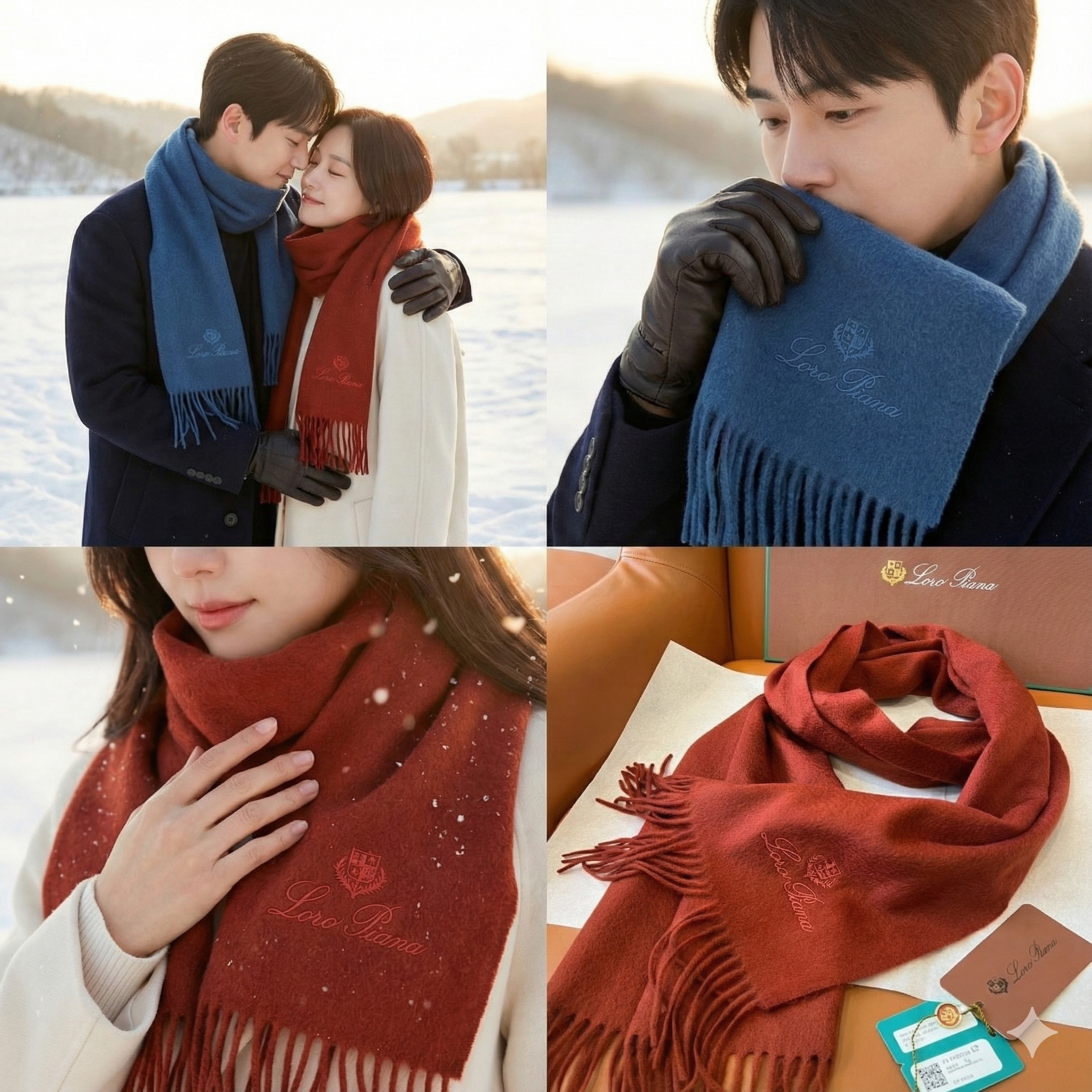 Loro Piana 100% 羊絨頸巾