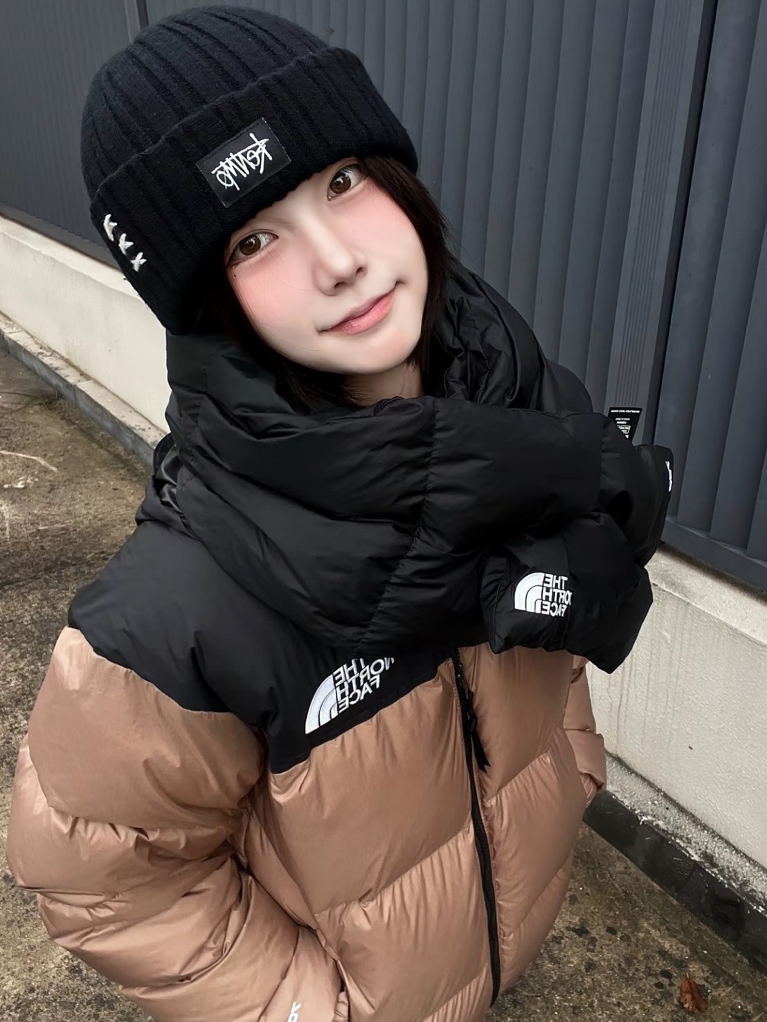 THE NORTH FACE 北臉 700蓬鵝絨 麵包 圍巾