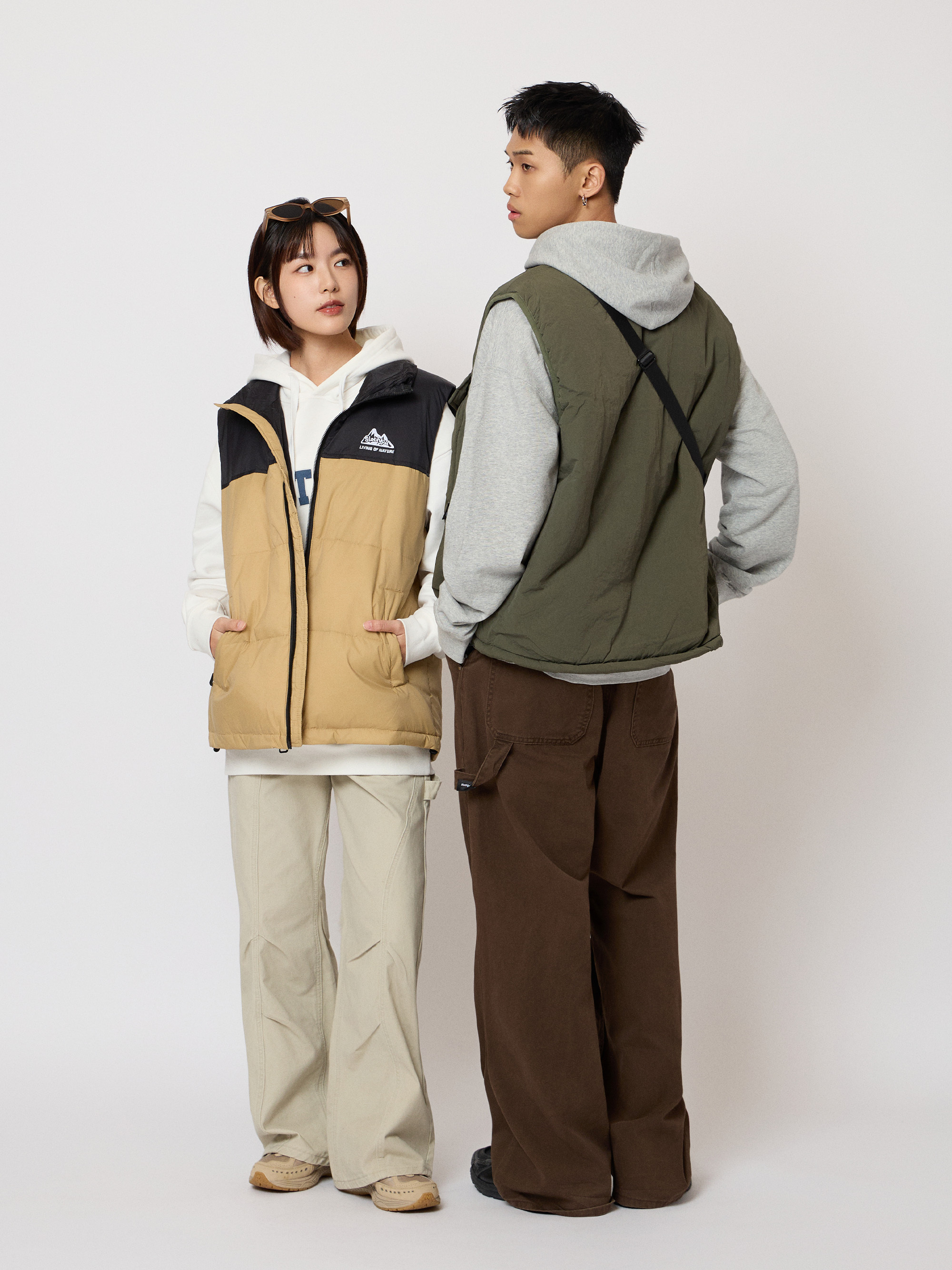 立體剪裁工裝寬褲