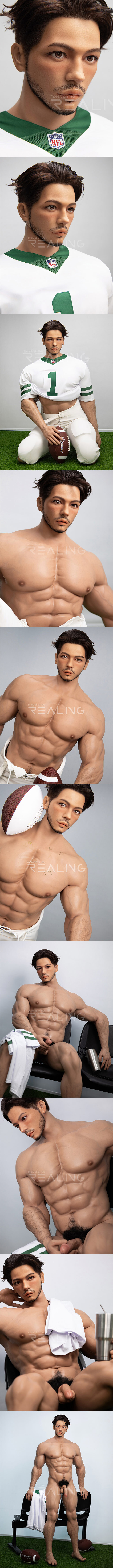 REALING 183cm 麒麟 男性擬真娃娃 全矽膠材質 silicone sex male doll