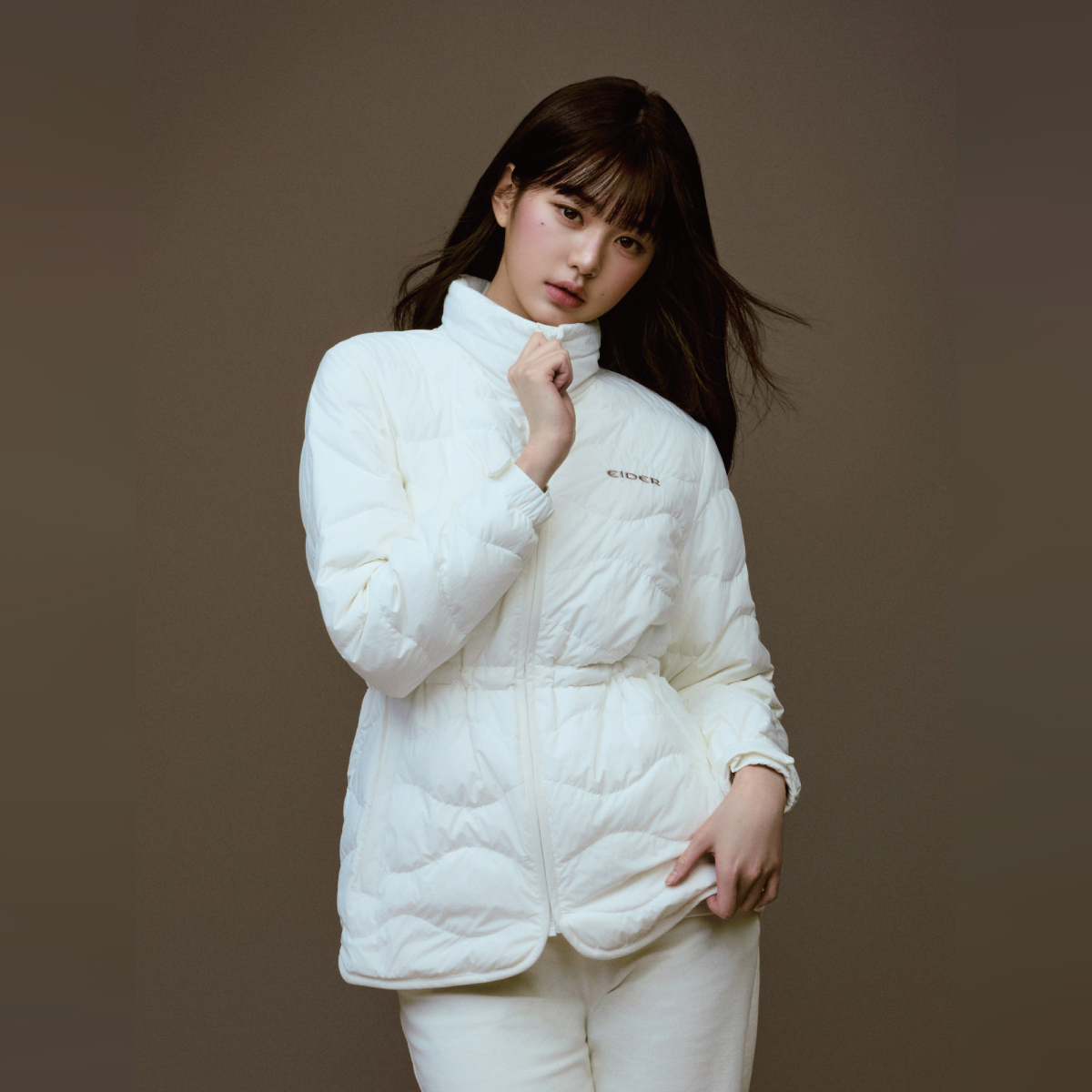 【EIDER】女Thermolock鵝絨立領外套/25EDWW25552-[白、黑、黃綠、卡其]