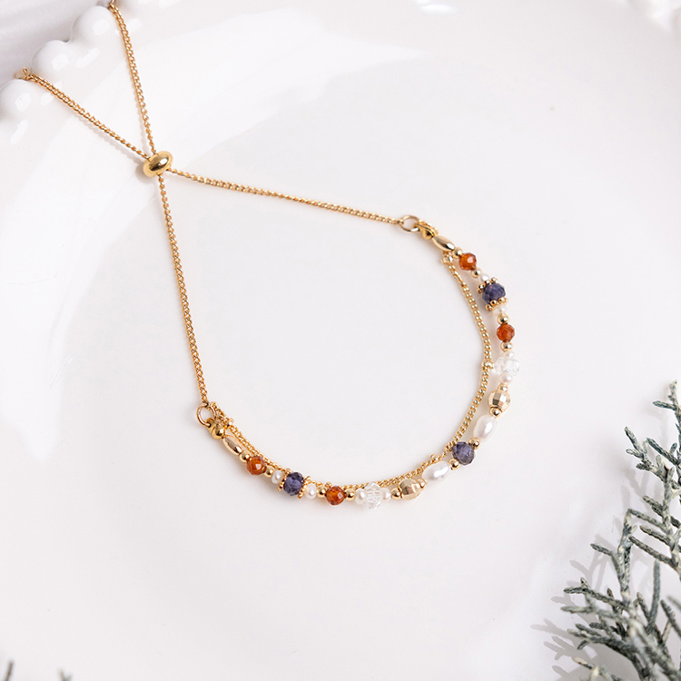 《官網限定》冬夜離人節 – 珍珠堇青石 – 手鍊