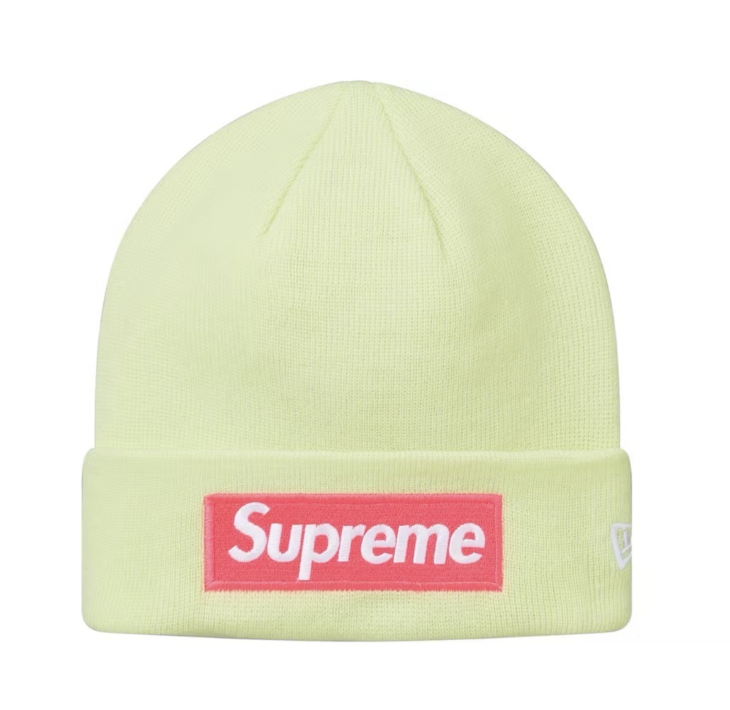 Supreme New Era Box Logo Beanie (FW17) Pale Lime