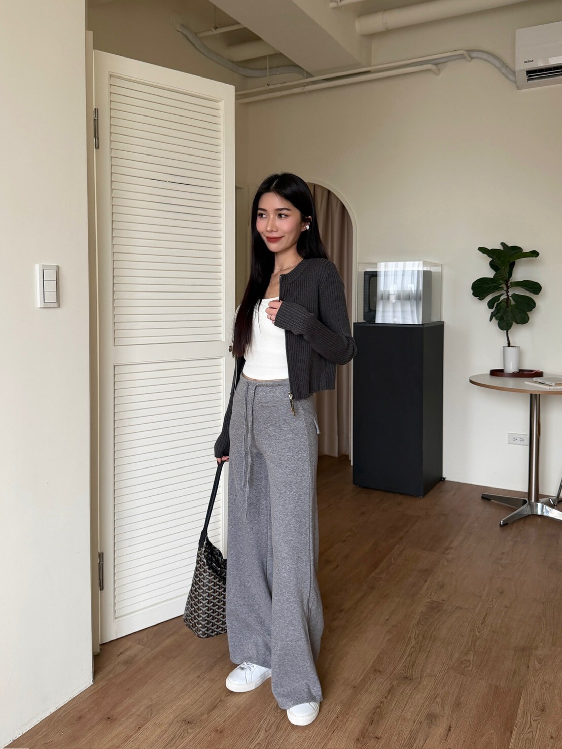 必收!自留款磨毛長腿褲