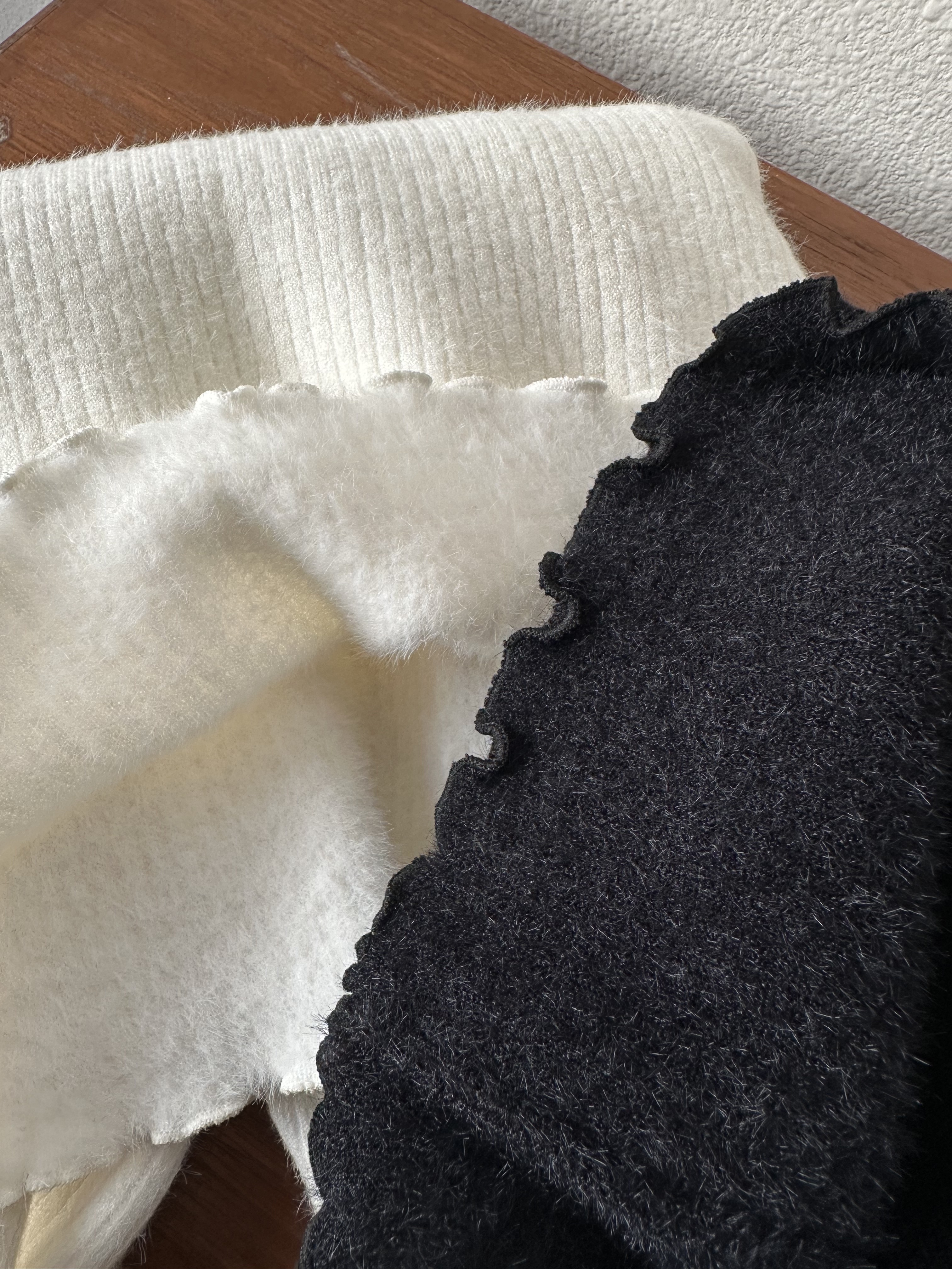 禦寒 ～軟糯毛毛底坑紋基礎上衣 - BL53890