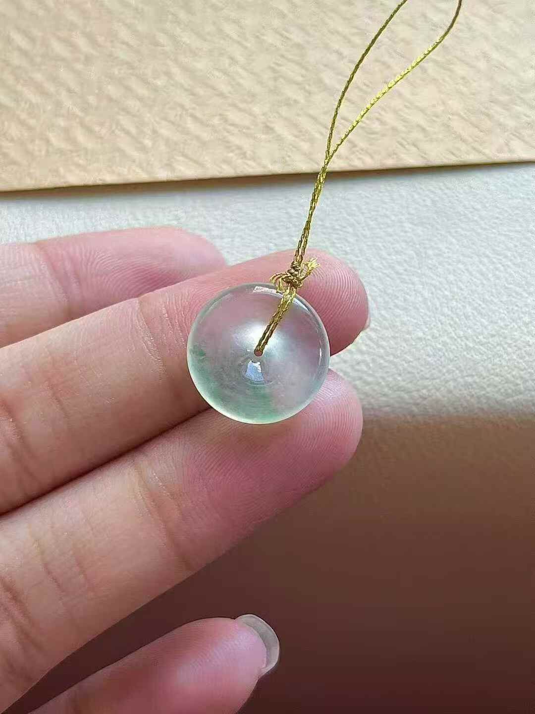 翡翠平安扣 (14.5mm直徑),天然翡翠A玉, 緬甸玉, Jade, Jadeite