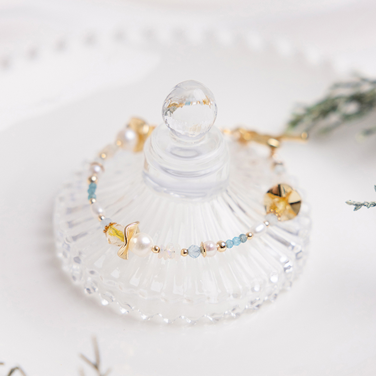 《官網限定》雪地裡的星 – 珍珠黃水晶 – 手鍊