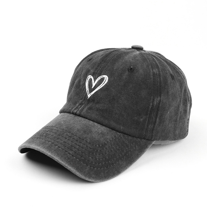 Versatile Heart Embroidered Baseball Cap