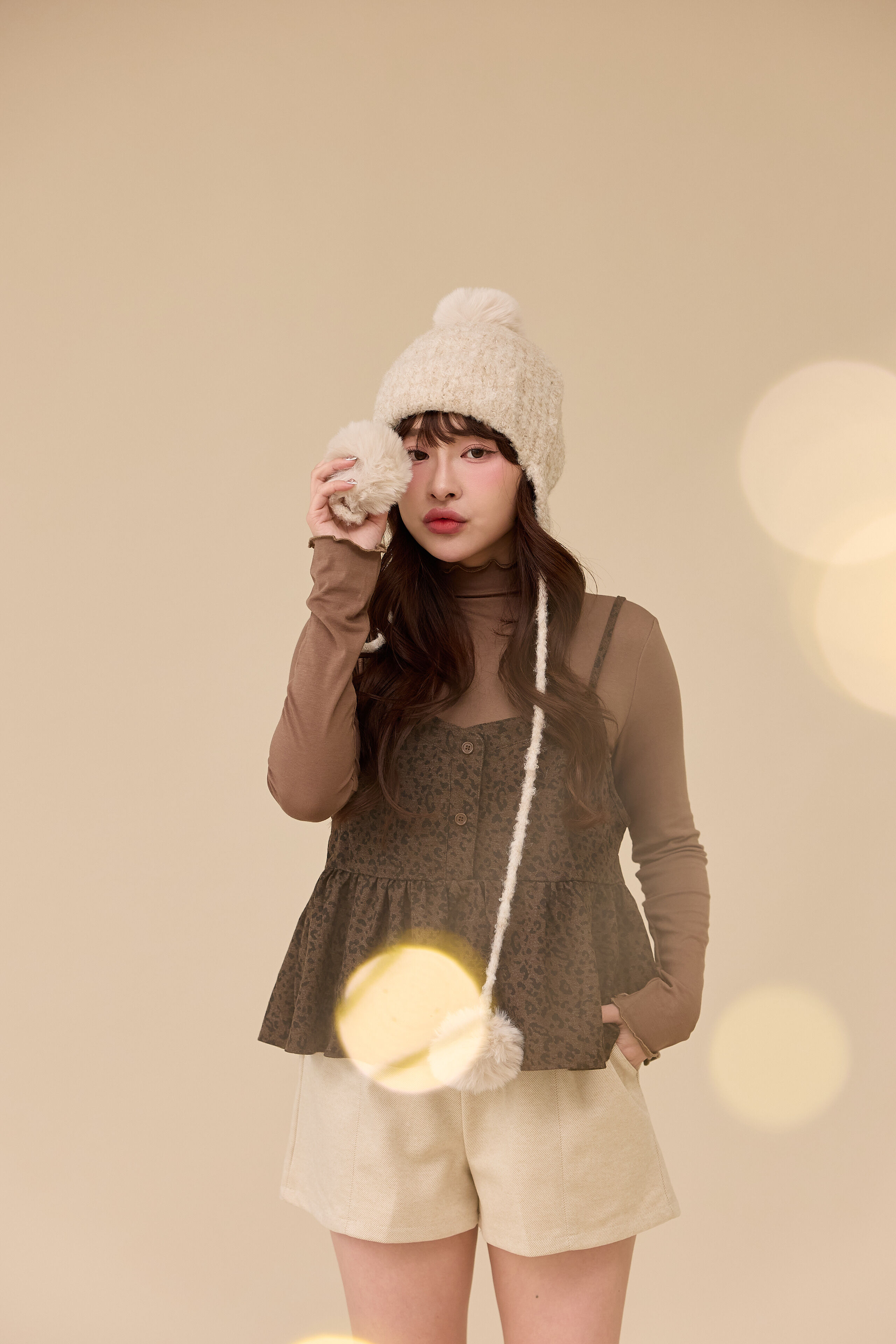 法朵Fado shop｜ 肩帶可調整排釦豹紋背心 1704005 三色